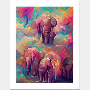 Indian Elephants Posters and Art